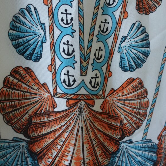 Trissi doubleknit polyester shells clams vacation vacay top S SM Small Medium M - Picture 3 of 16